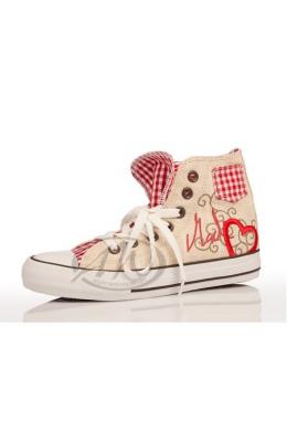 Krüger Madl Sneaker Damen - KARO-MADL, Rot, 39