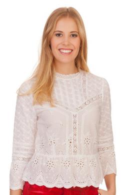Krüger Madl Trachtenbluse - INDIANA, Weiß, 36