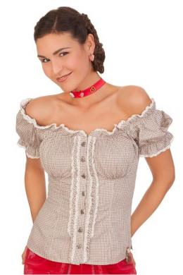 Krüger Madl Trachtenbluse - IRINE, Natur, 34