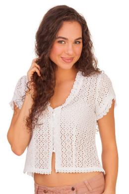 Krüger Madl Trachtenbluse - JANINE, Weiß, 46