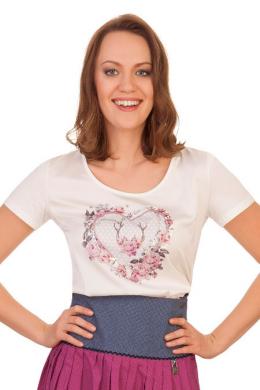 Krüger Madl Trachtenshirt Damen - ROSENLIEBHABER, Ecru, L