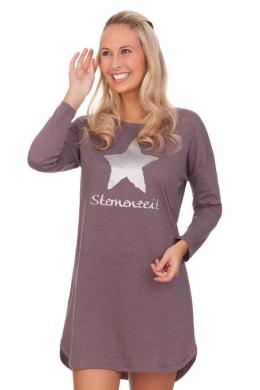 Louis & Louisa Nachthemd Damen - STERNENZEIT, Peppercorn, L