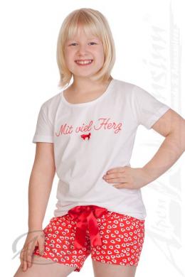 Louis & Louisa Schlafanzug Kinder - MIT VIEL HERZ, Apricot, 140/146