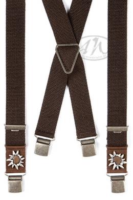 Luise Steiner Trachten Hosenträger - ALPIN, Braun, 140 cm