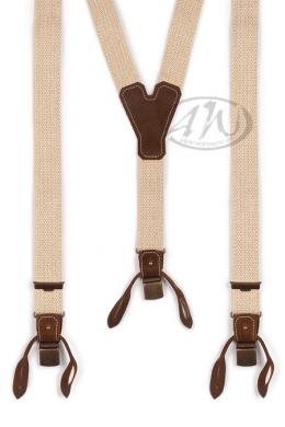 Luise Steiner Trachten Hosenträger - BASIC-DUNKEL, Natur, 140 cm