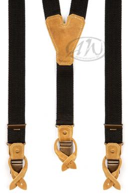 Luise Steiner Trachten Hosenträger - BASIC-HELL, Schwarz, 110 cm
