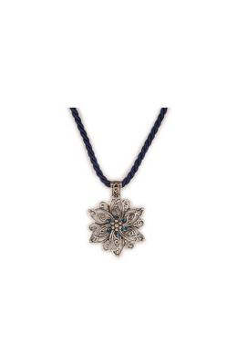 Luise Steiner Trachtenkette - STAR BLÜTE, Marine