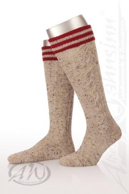 Lusana Kniestrümpfe Herren - L8995RT, Bordeaux, 44/45