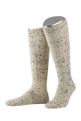 Lusana Kniestrümpfe Herren - L8995T, Naturmeliert, 44/45