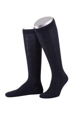 Lusana Trachten Kniestrümpfe - L4910, Marine, 40/41
