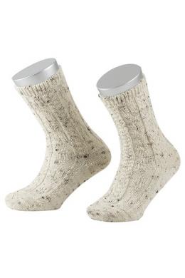 Lusana Trachten Schoppersocken - L1820T, Naturmeliert, 1-2 (20-23)