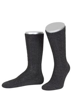 Lusana Trachtensocken - L5697, Anthrazit, 38/39