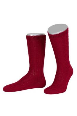 Lusana Trachtensocken - L5697, Bordeaux, 36/37