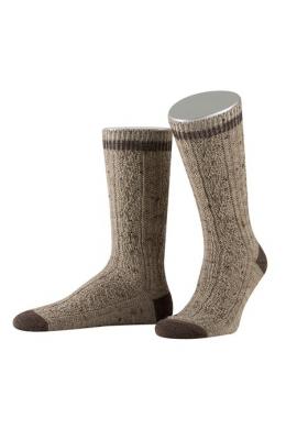 Lusana Trachtensocken - L5698T, Braun, 40/41