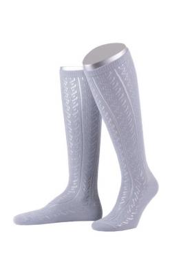 Lusana Trachtenstrümpfe Damen - L390, Hellblau, 36-38