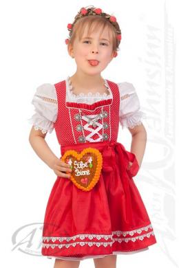 M.Stützle Kinderdirndl 3tlg. - LORIETTA, Rot, 110