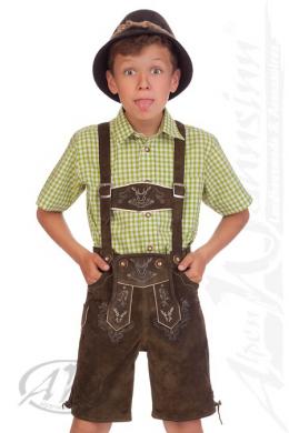 M.Stützle Lederhose Kinder - BASTL, Oliv, 176