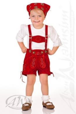 M.Stützle Lederhose Kinder - HANNY, Rot, 116