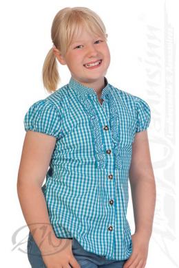 M.Stützle Mädchen Bluse - DORI, Türkis, 86