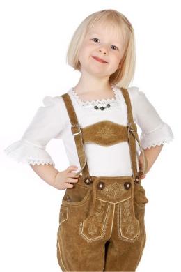 M.Stützle Mädchen Bluse - GRETL, Weiß, 116
