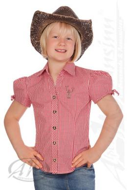 M.Stützle Mädchen Bluse - STRASS-HIRSCH, Rot, 164