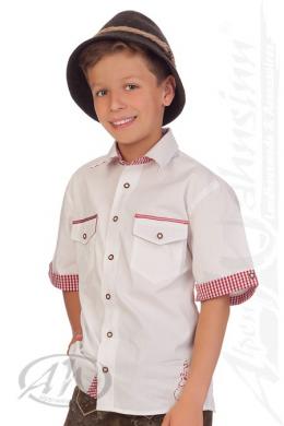 M.Stützle Trachtenhemd Kind - Ki-H049 - LUIS, Weiß, 86