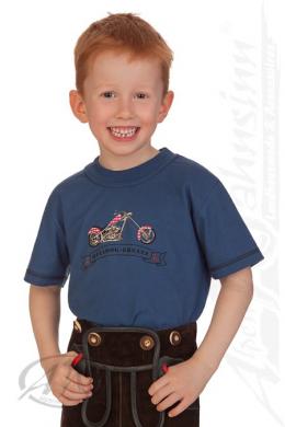 M.Stützle Trachtenshirt Kind - BIKE, Jeansblau, 92