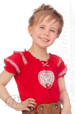 M.Stützle Trachtenshirt Kind - MELLI, Rot, 164