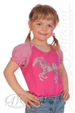 M.Stützle Trachtenshirt Kind - PINK HORSE, Pink, 140
