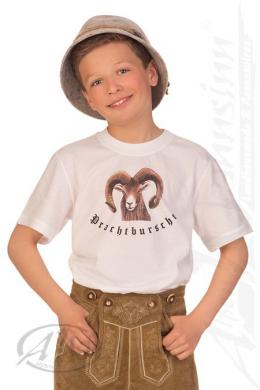 M.Stützle Trachtenshirt Kind - PRACHTBURSCHE, Weiß, 128
