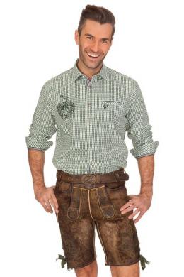 Maddox Lederhose Herren kurz - AMSEL, Grün, 46
