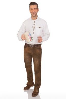 Maddox Lederhose lang - FLORINUS, Hellbraun, 46