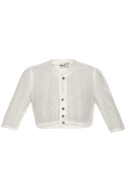 Marjo Dirndlbluse - BELA-ANITA mit Kragen, Creme, 38