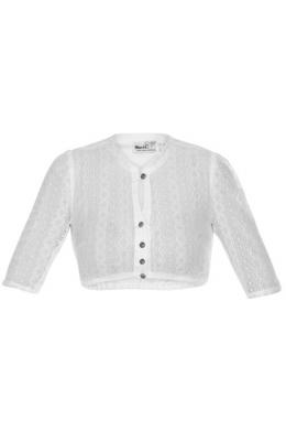 Marjo Dirndlbluse - BELA-ANITA mit Kragen, Weiß, 34