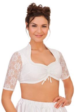 Marjo Dirndlbluse - FINA-CHRISTINA, Weiß, 42