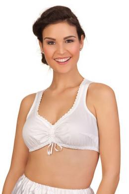 Marjo Dirndlbluse - MARIANNE, Weiß, 40