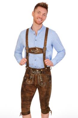 Marjo Kniebundlederhose - CALVIN, Bistre Brown, 58