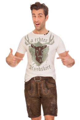 Marjo Lederhose Herren kurz - HENRY, Schiefer, 62