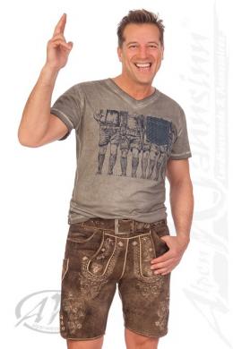 Marjo Lederhose Herren kurz - KORBI, Rauch, 44