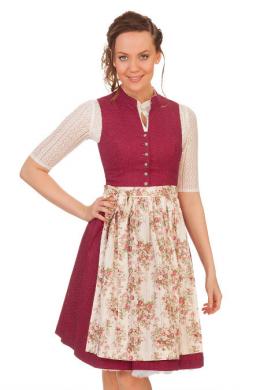 Marjo Midi Dirndl 2tlg. - GERLINDA, Brombeer, 30
