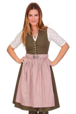 Marjo Midi Dirndl 2tlg. - HEDA, Moos/Rosa, 42