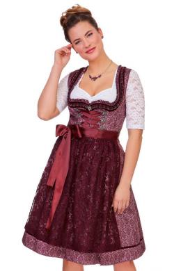 Marjo Midi Dirndl 2tlg. - MANDELLA, Brombeer, 36
