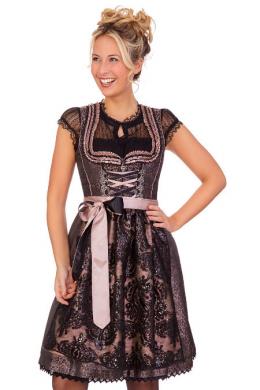 Marjo Midi Dirndl 2tlg. - MATIRA, Schwarz/Rosé, 46
