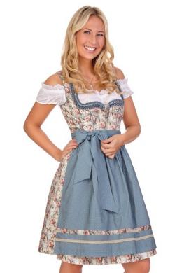 Marjo Midi Dirndl 2tlg. - MORTICIA, Creme/Blau, 42