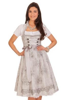 Marjo Midi Dirndl 2tlg. - PARIS, Silber, 34