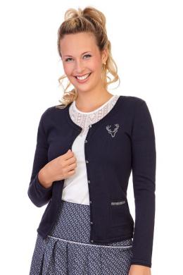 Marjo Trachten Strickjacke - AMELIE, Nachtblau, XXL