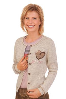Marjo Trachten Strickjacke - KARLA, Beige, XL