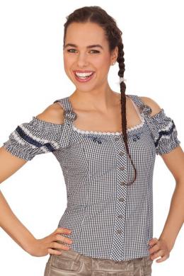 Marjo Trachtenbluse - BRITT-MAREN, Blau, 32