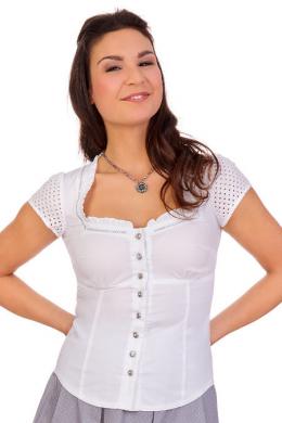 Marjo Trachtenbluse - MOLLY-BRENDA, Weiß, 42