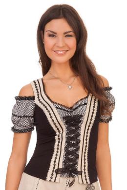 Marjo Trachtenbluse - NICOLE-DEBBIE, Schwarz, 42